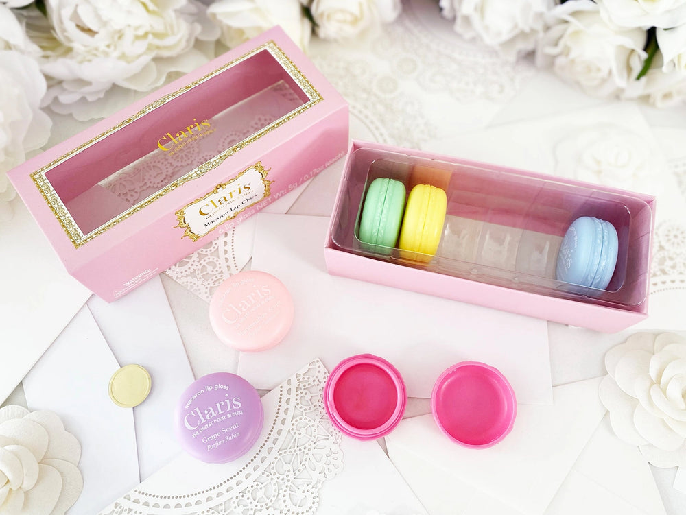 Claris Macaron Lip Gloss Set - Pink Poppy