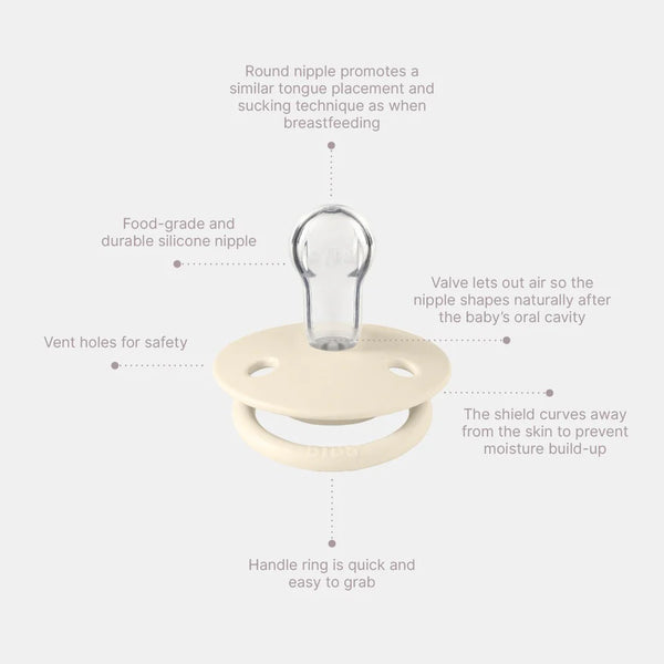 De Lux - Silicone - One Size - Vanilla/Peach - BIBS Denmark