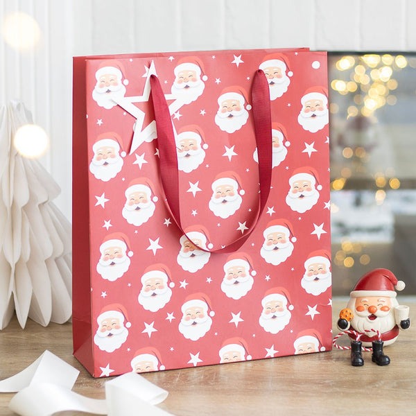 Jolly Santa Christmas Gift Bag - Large - Wonder Imports