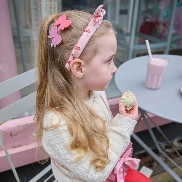Pretty in Pink Acetate Bow Clips - Rockahula Kids
