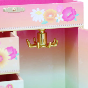 Rainbow Butterfly Large Music Box - Pink Poppy