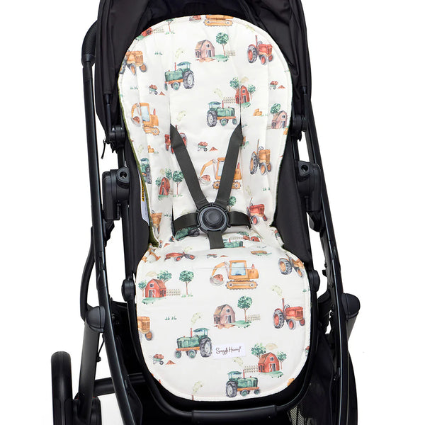 Pram Liner Universal - Diggers & Tractors - Snuggle Hunny