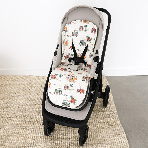 Pram Liner Universal - Diggers & Tractors - Snuggle Hunny