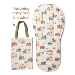Pram Liner Universal - Diggers & Tractors - Snuggle Hunny
