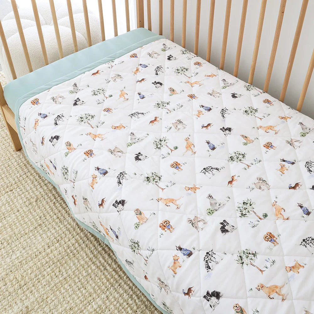 Dog Park Organic Cotton Cot Comforter - Snuggle Hunny