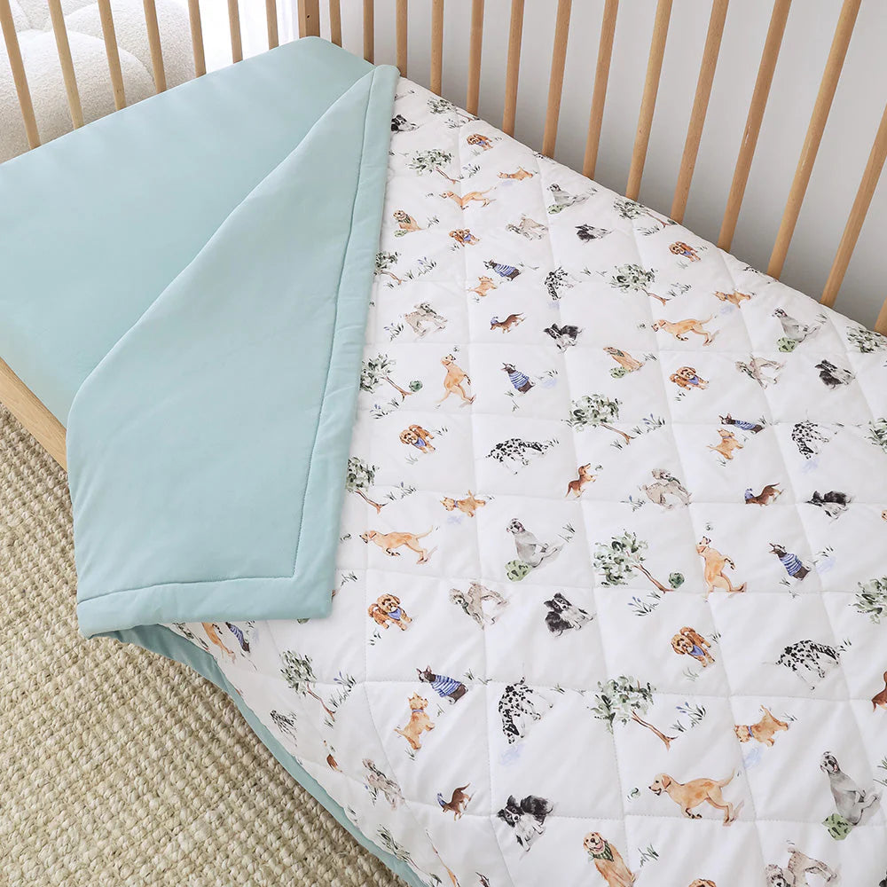 Dog Park Organic Cotton Cot Comforter - Snuggle Hunny