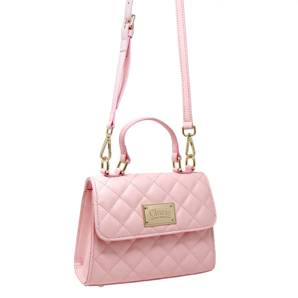 Claris Quilted Shoulder Handbag - Pink Poppy