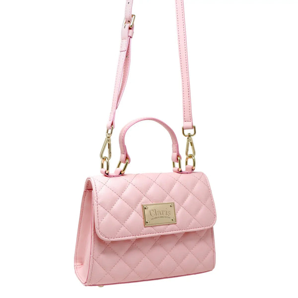 Claris Quilted Shoulder Handbag - Pink Poppy