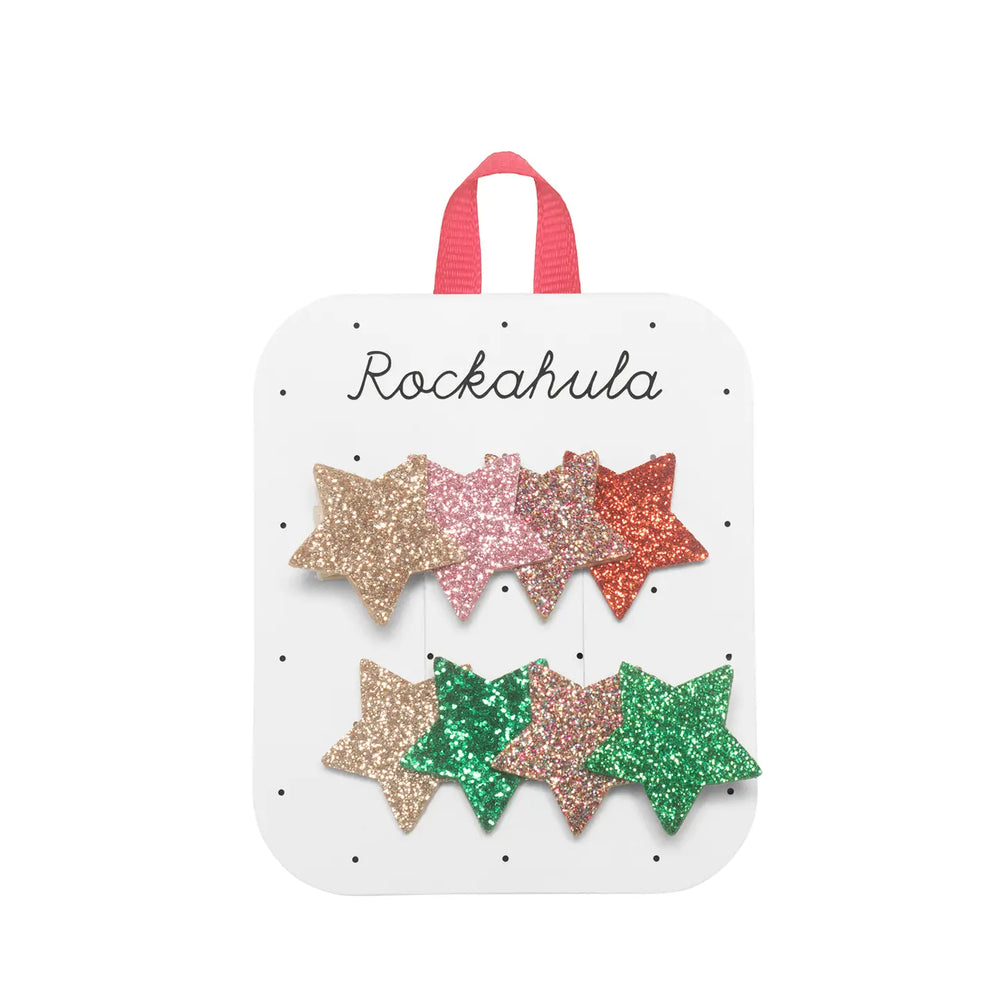 Jolly Glitter Star Clips - Rockahula Kids