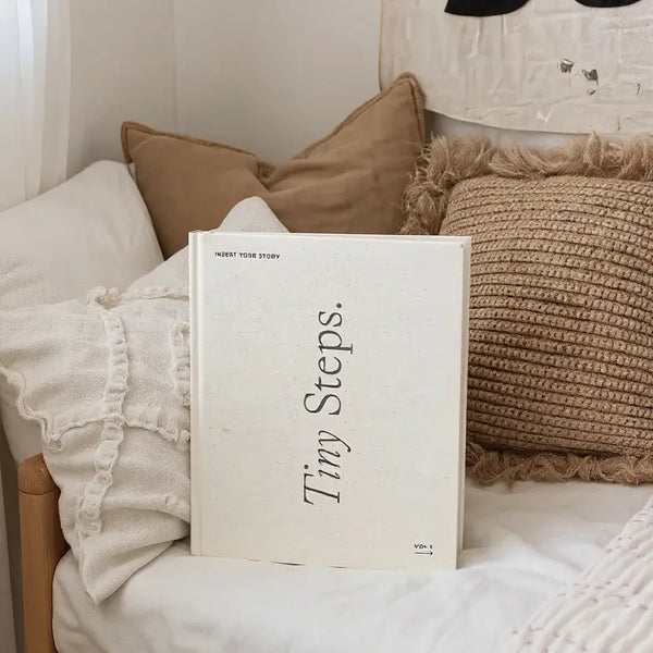Tiny Steps | Baby Linen Photo Album - Axel & Ash