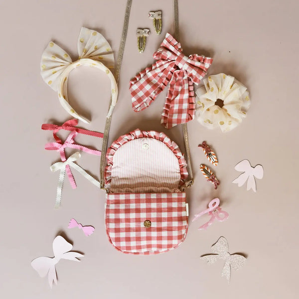 Stripy Glitter Bow Clips - Rockahula Kids