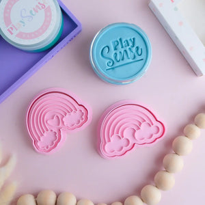 Eco Playdough Stamp | Rainbow with Heart - Play Sense