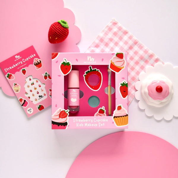 Strawberry Cupcake Natural Makeup Gift Set - No Nasties
