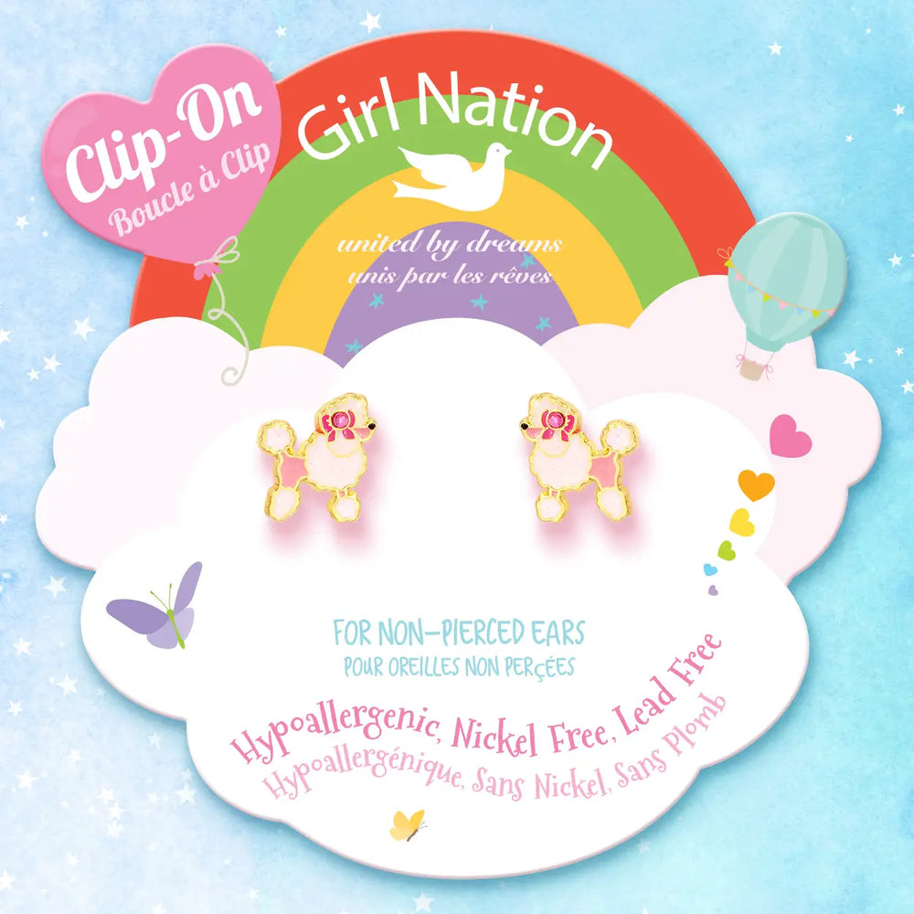 Clip On Cutie Earrings | Pretty Poodle - Girl Nation