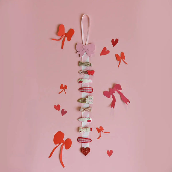 Cutesy Bow Stripy Clips - Rockahula Kids