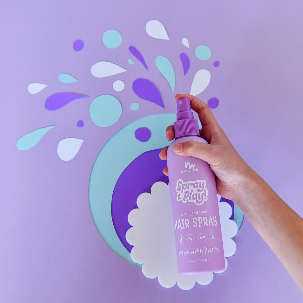 Natural Alcohol Free Hair Spray in Lavender and Fresh Lime - No Nasties