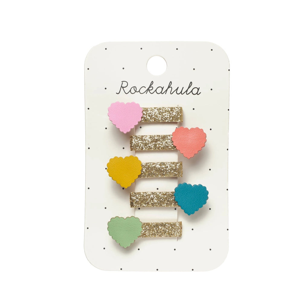 Scallop Heart Mini Clip Set - Rockahula Kids