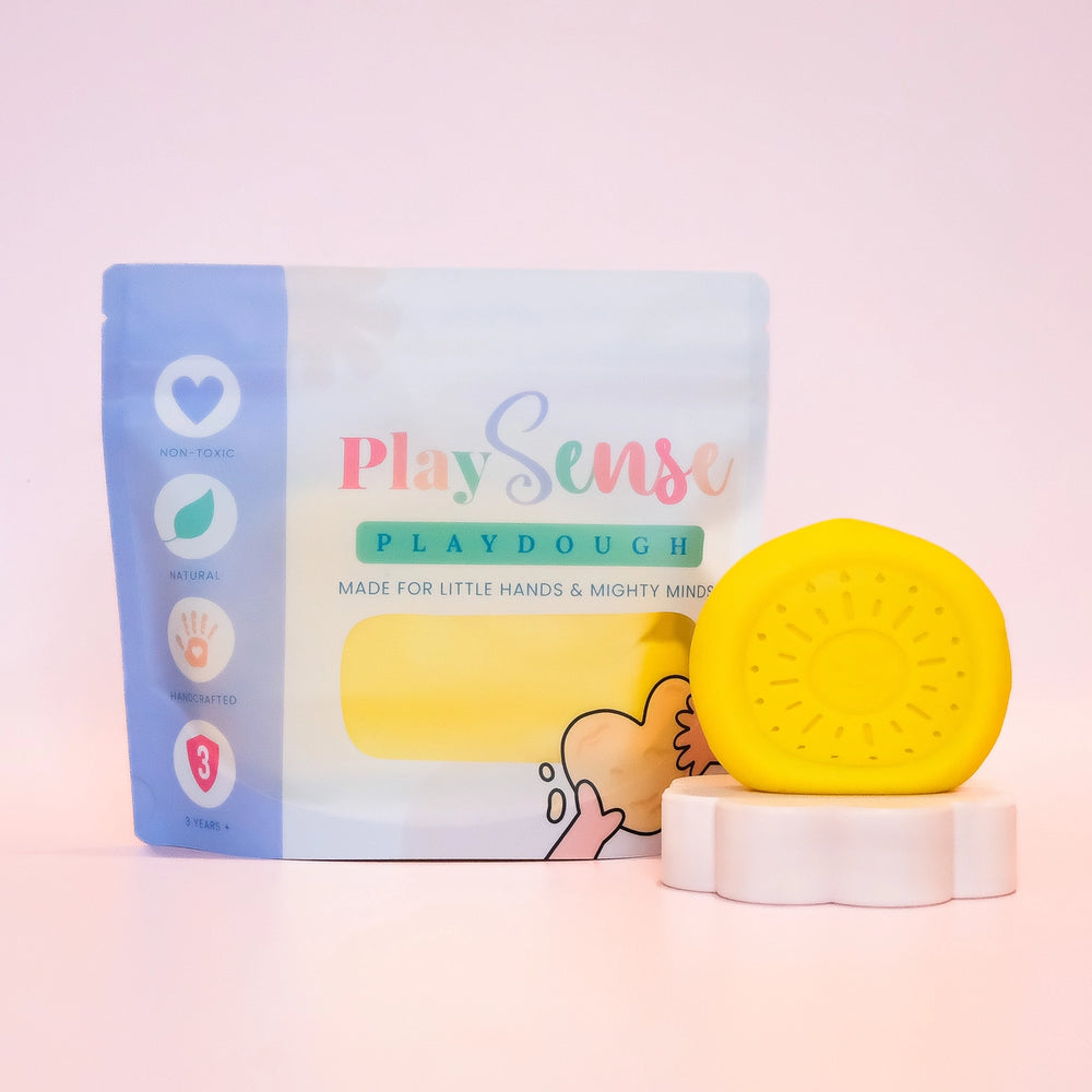 Play Sense Dough | Pastel Yellow | Banana Paddlepop Scented - Play Sense