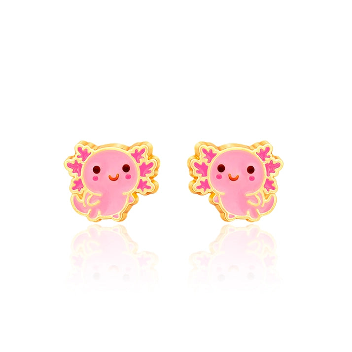 Axolotl Love | Cutie Stud Earrings For Girls - Girl Nation