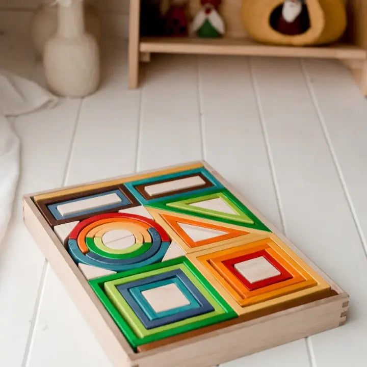 Rainbow Nesting Blocks - Q Toys