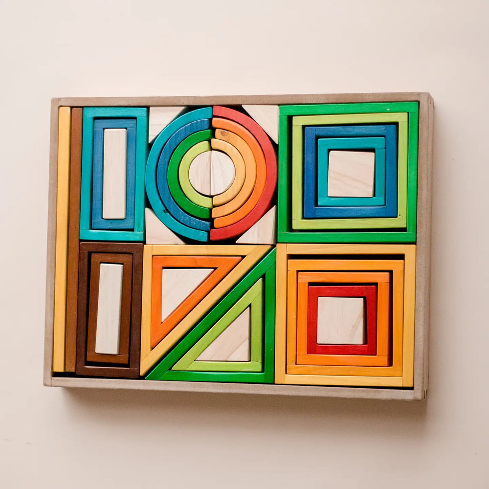 Rainbow Nesting Blocks - Q Toys