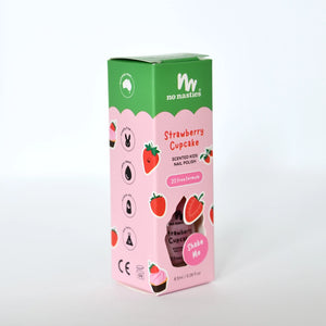 Strawberry Cupcake - Pastel Pink Nail Polish for Kids - No Nasties