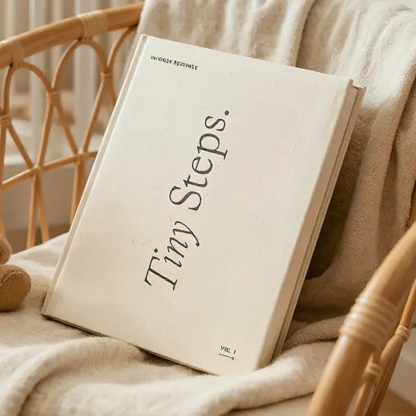 Tiny Steps | Baby Linen Photo Album - Axel & Ash