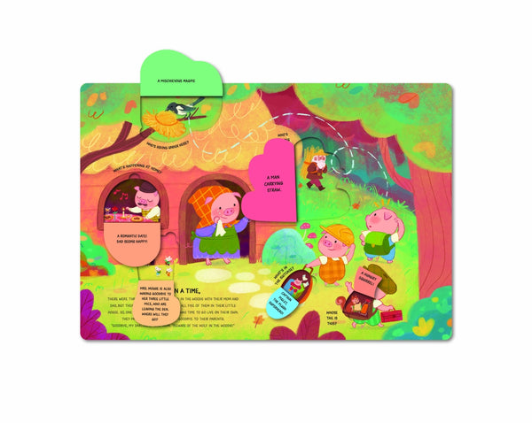 Peek a Flap Fairy Tales Three Little Pigs - Kids Book