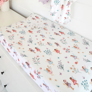 Fairy Garden Organic Bassinet Sheet / Change Pad Cover - Snuggle Hunny