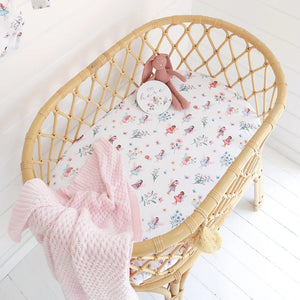 Fairy Garden Organic Bassinet Sheet / Change Pad Cover - Snuggle Hunny