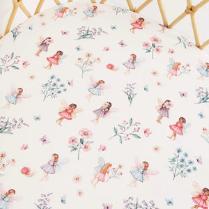 Fairy Garden Organic Bassinet Sheet / Change Pad Cover - Snuggle Hunny