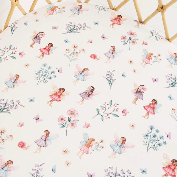 Fairy Garden Organic Bassinet Sheet / Change Pad Cover - Snuggle Hunny