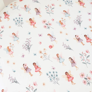 Fairy Garden Organic Fitted Cot Sheet - Snuggle Hunny
