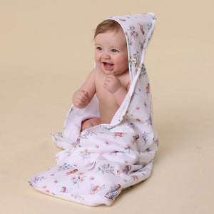 Fairy Garden Organic Hooded Baby Towel - Snuggle Hunny