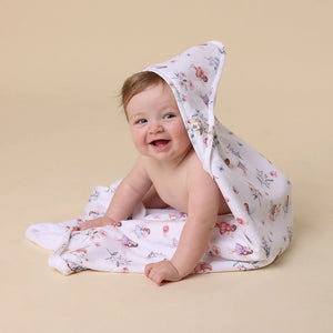Fairy Garden Organic Hooded Baby Towel - Snuggle Hunny