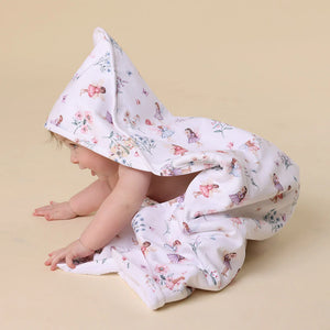 Fairy Garden Organic Hooded Baby Towel - Snuggle Hunny