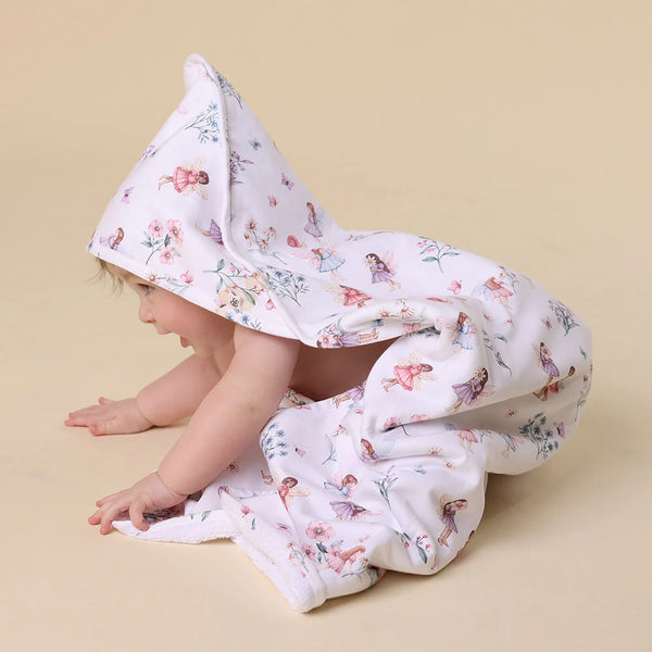 Fairy Garden Organic Hooded Baby Towel - Snuggle Hunny