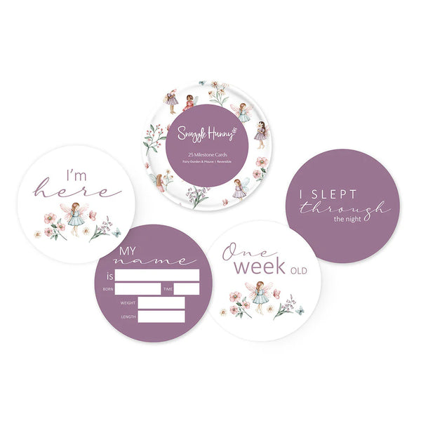 Fairy Garden & Dusk Reversible Milestone Cards - Snuggle Hunny