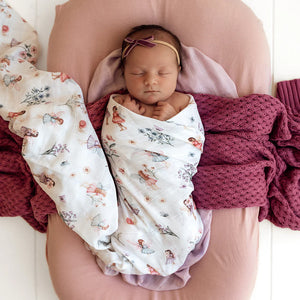 Fairy Garden Organic Muslin Wrap - Snuggle Hunny