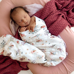 Fairy Garden Organic Muslin Wrap - Snuggle Hunny