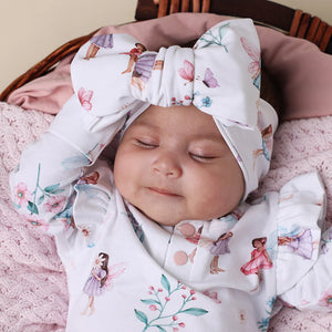 Fairy Garden Organic Oversized Bow - Snuggle Hunny