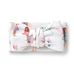 Fairy Garden Organic Oversized Bow - Snuggle Hunny