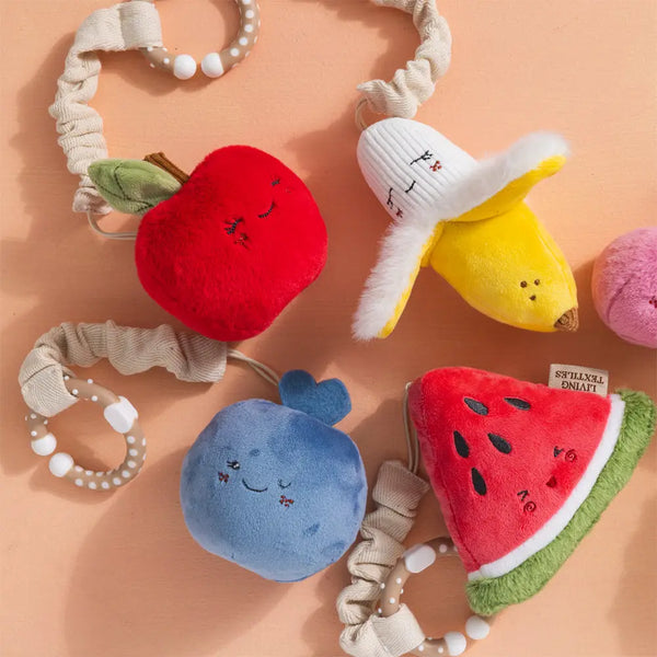 Stroller Toys - Apple & Banana - Living Textiles