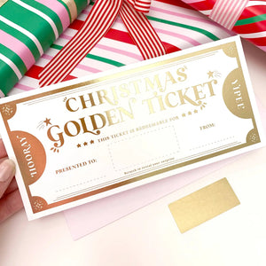 Scratch-Off Christmas Golden Ticket Gift Voucher - Black Bow Studio