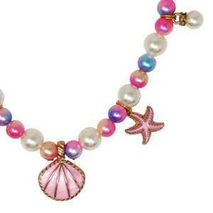 Mermaid Fantasy Necklace & Bracelet Set - Pink Poppy