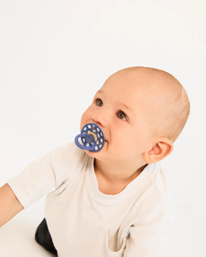 Bibs Dummies - Studio Polka, Baby Blue/Steel Blue - Size One - Bibs Denmark