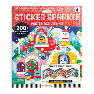 Christmas Cheer Sticker Sparkle Poster Activity Kit - Mudpuppy