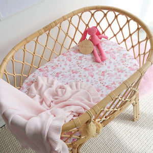 Flamingos Organic Bassinet Sheet / Change Pad Cover - Snuggle Hunny