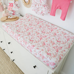 Flamingos Organic Bassinet Sheet / Change Pad Cover - Snuggle Hunny