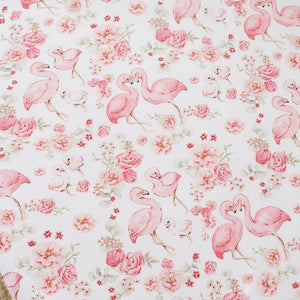 Flamingos Organic Fitted Cot Sheet - Snuggle Hunny